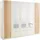 Priess Kleiderschrank 230 x 193 x 54 cm Holzwerkstoff weiß