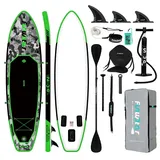 FunWater Stand up paddle Board, SUP Board Set, Stand up Paddle Board,SUP paddle Board,Handpumpe,330x84x15cm, bis150kg - Schwarz