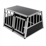 zoomundo Hundetransportbox / Kofferraumbox aus Aluminium - 2-Türig Premium
