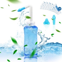 HILPATY Nasendusche Set Inkl. Nasenspülkanne 500ml und 60 Nasenwasch Salzpaketen zum Nasenreinigung und Nasenspülung - Für Erwachsene & Kinder