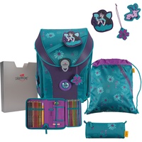 DerDieDas ErgoFlex MAX Exklusiv "Superflash" Schulrucksack-Set 5-teilig mit Sportbeutel Fairy Flower