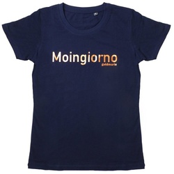 goldmarie T-Shirt MOINGIORNO dunkelblau mit kupferfarbenen Print mit Frontprint M / 38