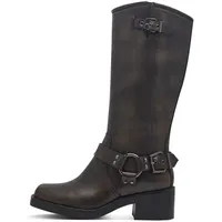 TAMARIS Damen Langschaft-Stiefel Blockabsatz Vegan; CIGAR, EU 39