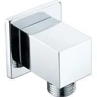 Stilform Wandanschlussbogen Eckig Massiv Chrom oder Schwarz Matt:Chrom