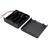 TRU Components Batteriehalter 4x Mignon (AA) Schwarz