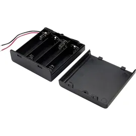 TRU Components Batteriehalter 4x Mignon (AA) Schwarz