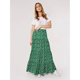 Apricot Maxirock Damen Floral Grün 34