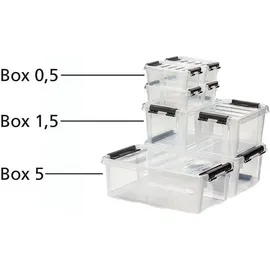 SmartStore Aufbewahrungsbox Classic 50 x 39 x 18 cm 21-tlg. transparent