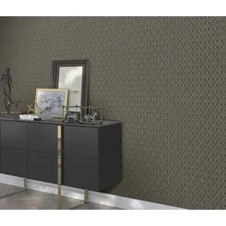 Vliestapete ERISMANN "Vliestapete ANTOINETTE", schwarz, B:0,53m H:0,085m L:10,05m, Vlies, Tapeten, Phthalate frei