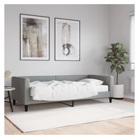 furnicato Bett Tagesbett mit Matratze Hellgrau 90x200 cm Stoff grau