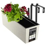 Kadax Blumenkasten 18 x 56 x 195 cm Creme