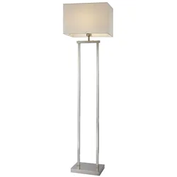 Stehleuchte Deckenfluter Standlampe LED Wohnzimmerleuchte Metall Stoff H 150 cm