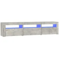 VidaXL TV-Schrank mit LED-Leuchten Betongrau 180x35x40 cm