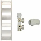 feueranker® Badheizkörper 800 x 400 mm 317 W weiß Mittelventil