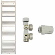 feueranker® Badheizkörper 800 x 400 mm 317 W weiß Mittelventil