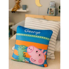 UNITED LABELS Peppa Wutz Dekokissen 30 x 30 cm Blau/Orange
