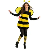 Morph Damen Bienenkostüm, Hummel-Outfit für Halloween, Königin Biene Verkleidung für Partys und Events, M