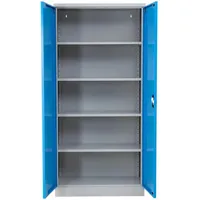 Proregal Stahlschrank, Hellblau, Metall, Rechteckig, 92x195x42 cm, Arbeitszimmer, Aktenschränke
