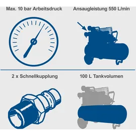 SCHEPPACH HC550TC 100 L 10 bar 2200 W