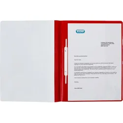 ELBA Schnellhefter A4+ PP mit Sichttasche rot Packung mit 25 Stück