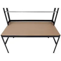 MCW Arbeitstisch Holz/Stahl 183x183x90cm schwarz