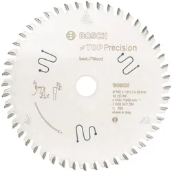 Bosch Kreissägeblatt Top Precision Best for Wood 165 x 20 x 1,8 mm 48