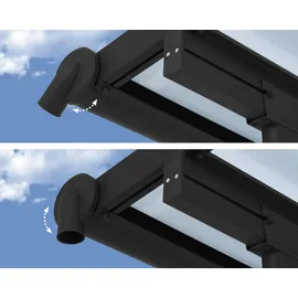 CANOPIA Terrassenüberdachung Olympia 6,1 x 3 m grau