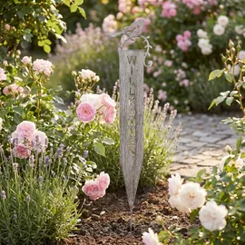 Ambiente Haus Gartenstecker Willkommen 70 x 13 cm Grau