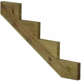 Plus Außentreppe 4 Stufen 120 cm Holz Braun