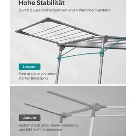 Songmics Wäscheständer 18 m grau
