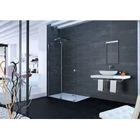 Hüppe Xtensa pure Walk-In Gleittür 1-teilig, mit festem Segment,