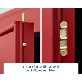 Hörmann Gerätehaus Elegant-S 2,58 x 1,21 m Purpurrot