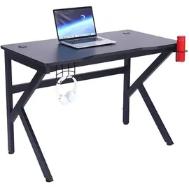 BC-ELEC Gamer-Schreibtisch 110x60x75cm Schwarz