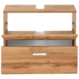 WELLTIME Waschbeckenunterschrank WELLTIME "Ravenna", braun (eichefarben), B:70cm H:59cm T:35cm, Schränke, Waschbeckenunterschrank, Breite 70 cm, Türen mit Anschlagdämpfern