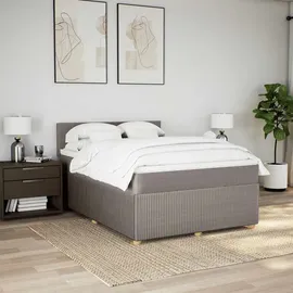 vidaXL Boxspringbett 140 x 200 cm Taupe