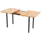 STILVORA Esstisch ausziehbar 75x120x80 cm Holzoptik Eiche weiß, robustes MDF, Teleskopauszug für 4–6 Personen, stabiler Legierungsrahmen