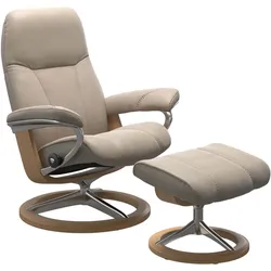 Stressless Consul Signature | in Leder Paloma Paloma Mushroom L Eichefarben