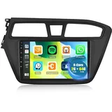 8Core 2G+64G CAMECHO Android 13 Autoradio für Hyundai i20 2015-2018 mit Carplay Android Auto Navi,Doppel Din Autoradio mit 9 Zoll Bildschirm,Bluetooth FM/RDS Mirror Link 32EQ DSP