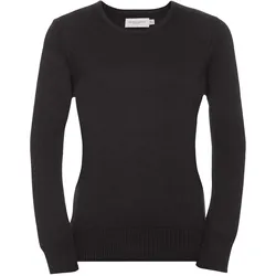 Russell Ladies' Crew Neck Knitted Pullover, black, L