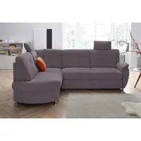 sit&more Ecksofa Sonoma L-Form, wahlweise mit Bettfunktion und Bettkasten grau