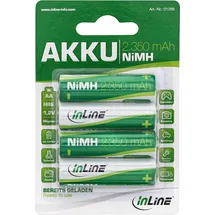 InLine InLine® NiMH-Akku, Mignon (AA), 2350mAh, im 4er Blister
