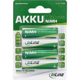 InLine InLine® NiMH-Akku, Mignon (AA), 2350mAh, im 4er Blister