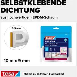 Tesa P-Profil Fenster-Dichtungsband 10 m x 0,9 cm