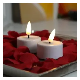 Deluxe Homeart LED Teelichter Mia D: 4,1 cm 2 St. weiß