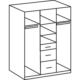 WIMEX Kleiderschrank »Click«, mit Spiegel grau