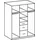 WIMEX Kleiderschrank »Click«, mit Spiegel grau