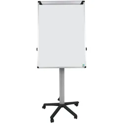 Bi-Office mobiles umweltfreundliches Flipchart Earth, trocken abwischbare, nicht magnetische Oberfläche, Aluminiumrahmen, 70 x 100 cm