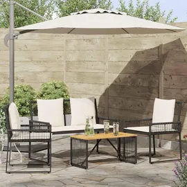 vidaXL Gartenmöbel Set 4-tlg. Schwarz