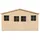 TIMBELA Gartenhaus 4,18 x 3,20 m Beige