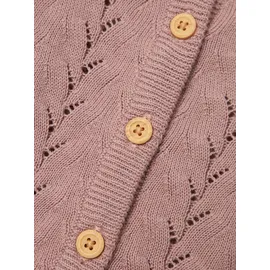 NAME IT Mädchen Nmfbanni Ls Knit Card Noos Strickjacke, Deauville Mauve, 74 EU